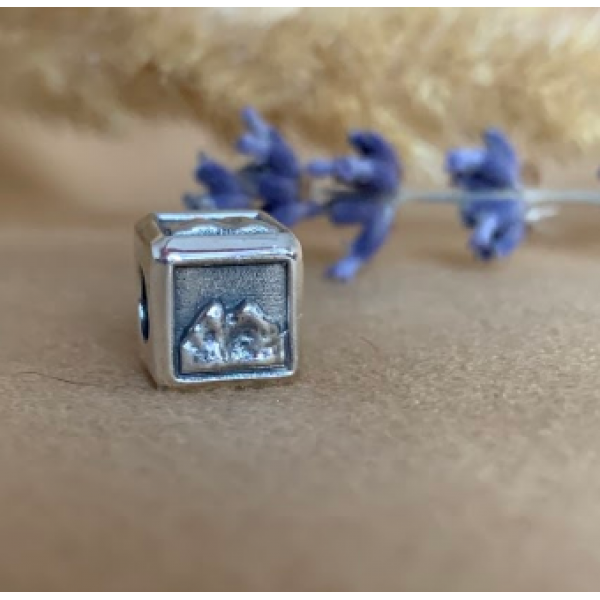 

Серебряная бусина Travel jewelry Ушба 925° 10 х 10 мм с чернением