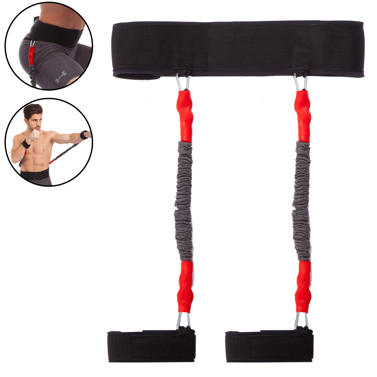 

Тренировочная система амортизатор для прыжков Record High Jumping Exerciser My Fit 3022 Black-Red