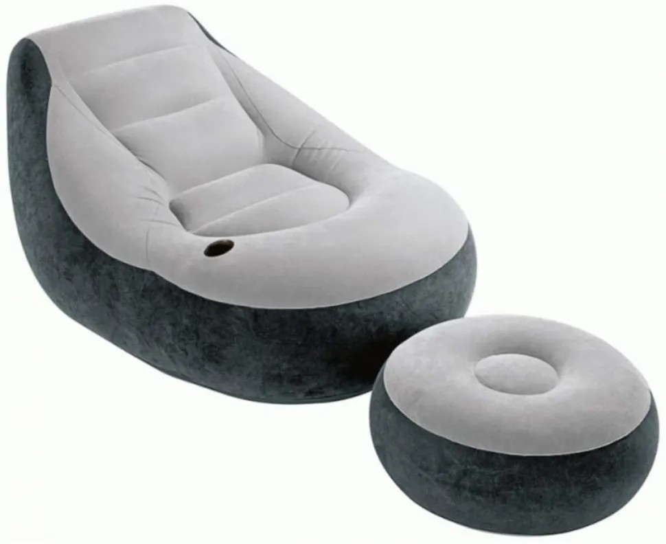

Велюр кресло Intex 68564 с подстаканником, с пуфиком