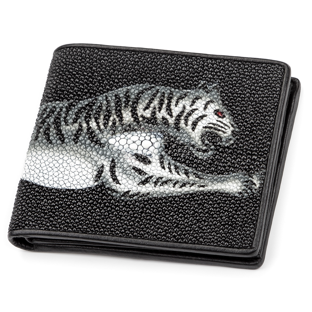 

Кожаный кошелек мужской STINGRAY LEATHER 11 х9 см Черный