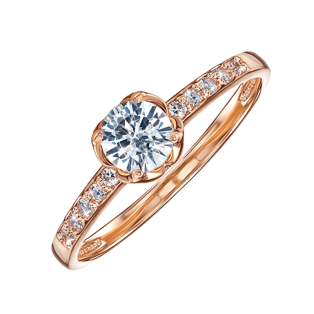 

Кольцо в красном золоте Агата с фианитами S Zirconia 000126502 16 размера