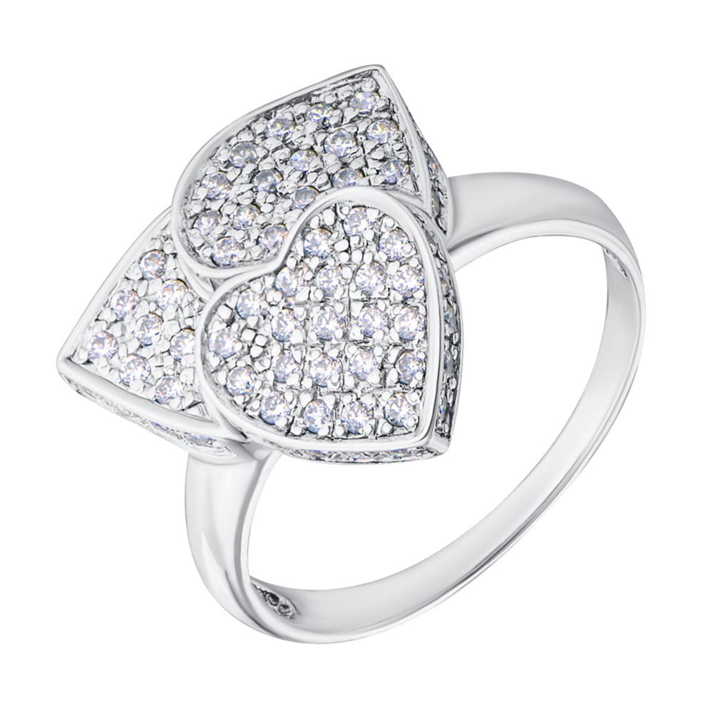 

Серебряное кольцо с фианитами 000132932 15.5 размера