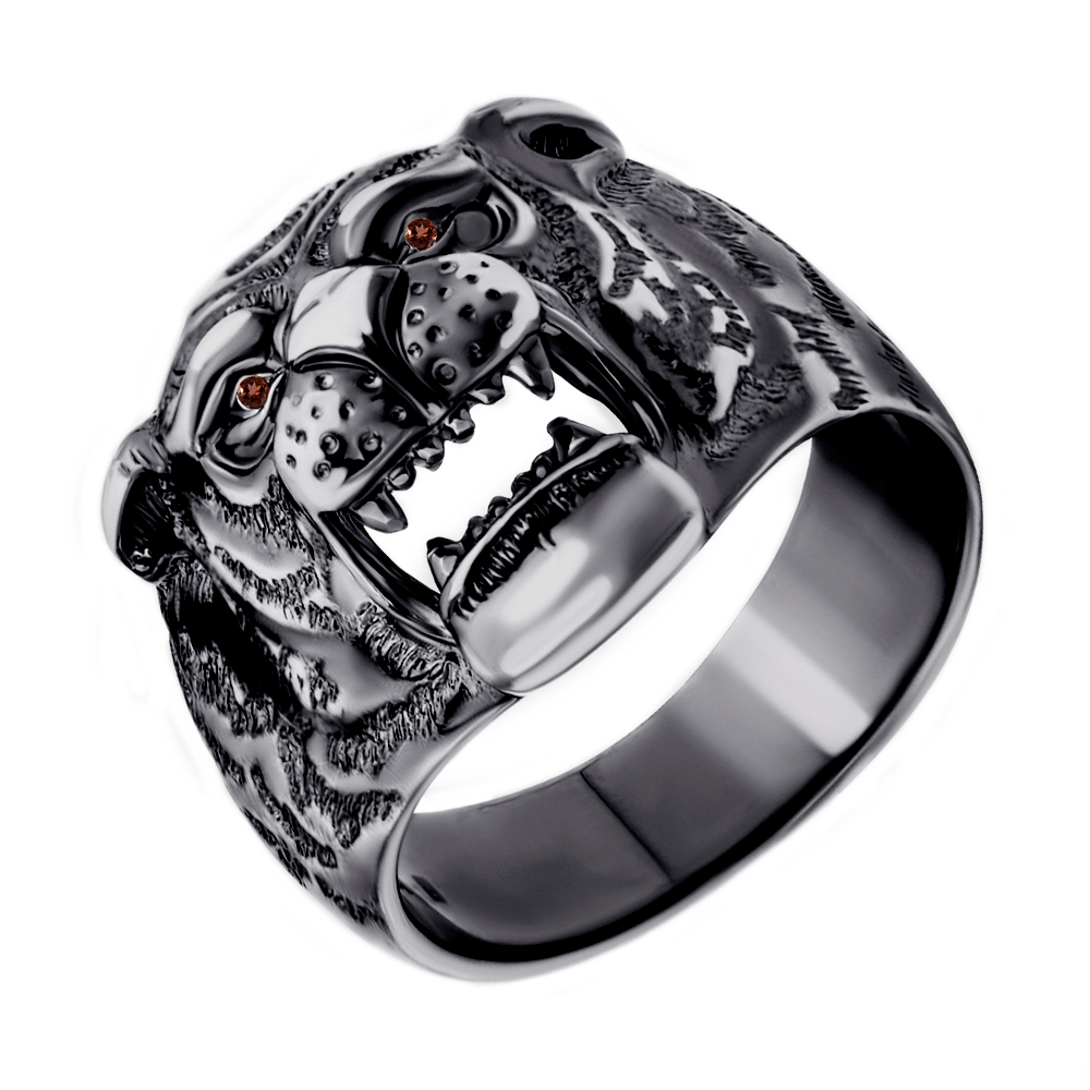 

Серебряное кольцо с коньячными фианитами 000087642 17.5 размера
