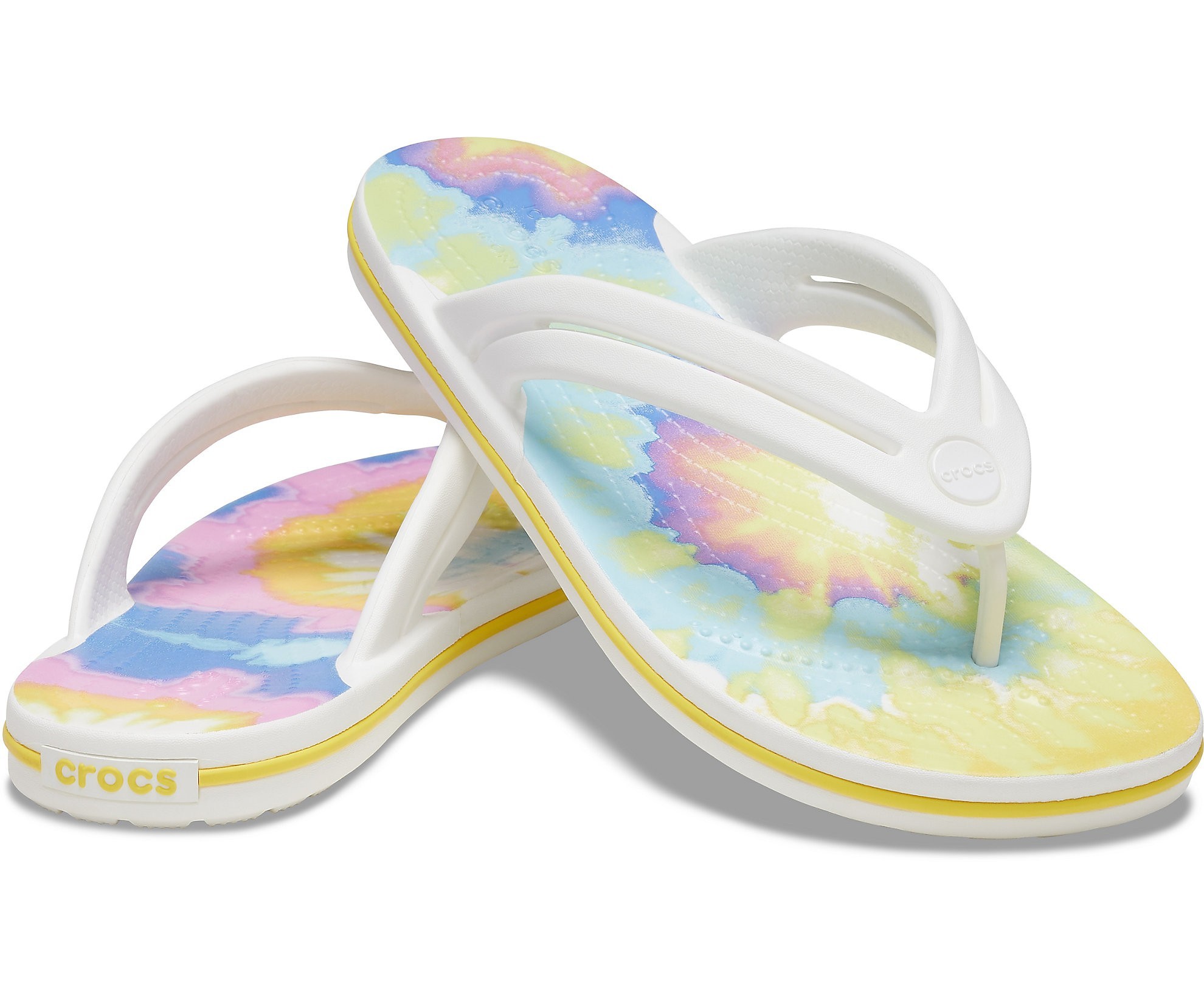 

Флип флопы Crocs Crocband Tie Dye W9 White / Multi 39-40