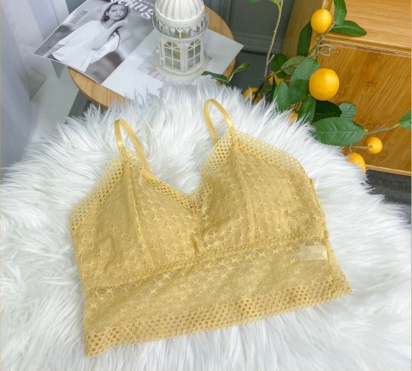 

Женский кружевной топ на тонких бретелях NANO 01  Горчичный, Женский кружевной топ на тонких бретелях NANO 01 One size Горчичный