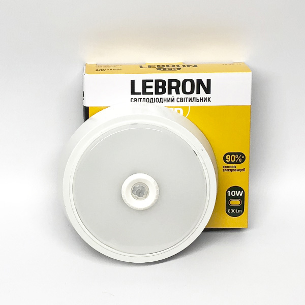 

Светильник LED круглый накладной LEBRON L-WLR-S, 10W LED, 800Lm, 4100К, д.руху (4636)