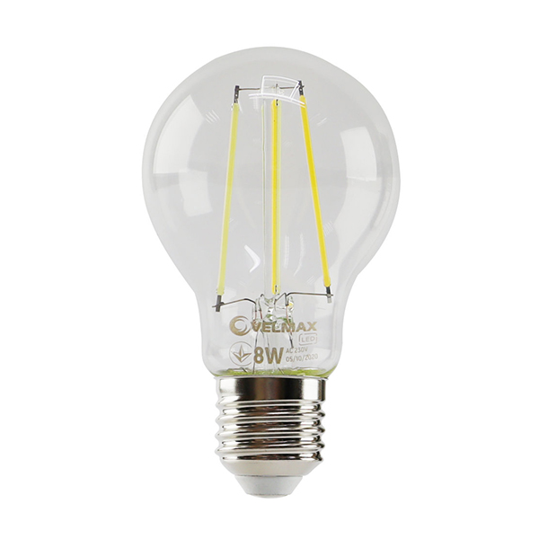 

LED Лампа Филаментная Velmax V-Filament-A60, Е27, 8W, 800Lm, 4100К (5658)