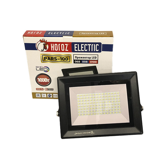 

Прожектор светодиодный LED HOROZ PARS, 100W, 8000Lm, 6400K (5883)