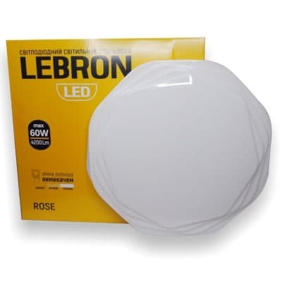 

Светодиодный Светильник Для Потолка LEBRON L-CL-ROSE, Max 60W, LED, 4200Lm, 3000К, 4100К, 6500К (4778)