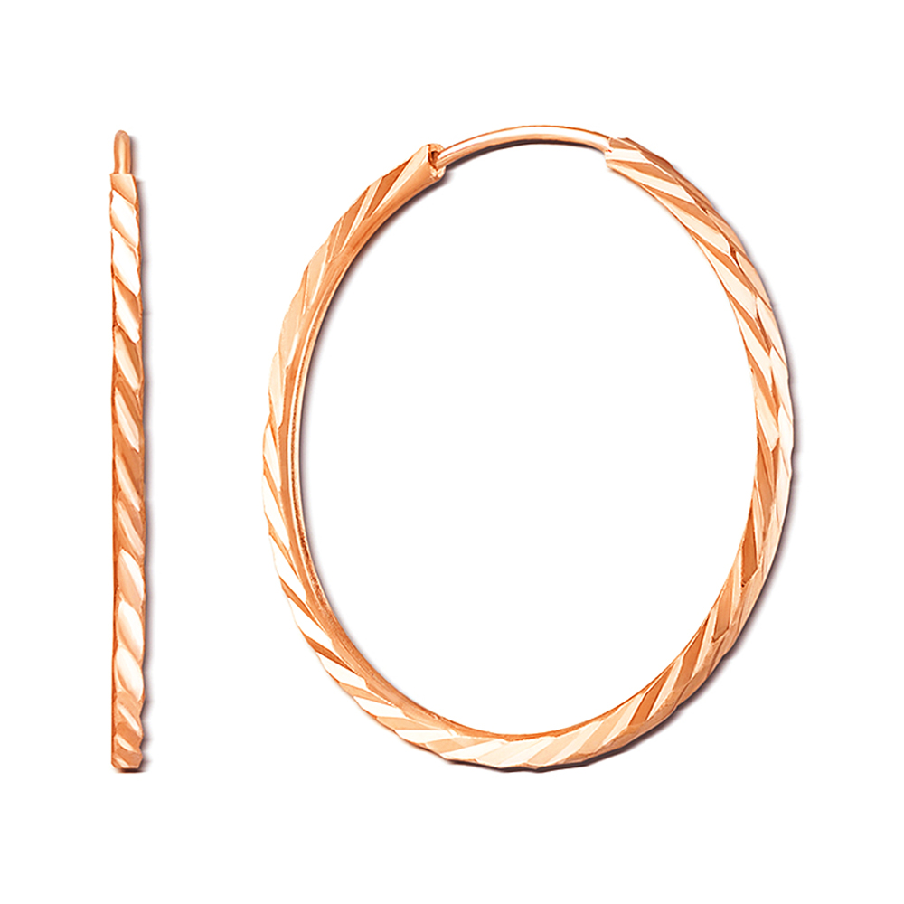 

Серьги-кольца из красного золота, d30mm 000059035