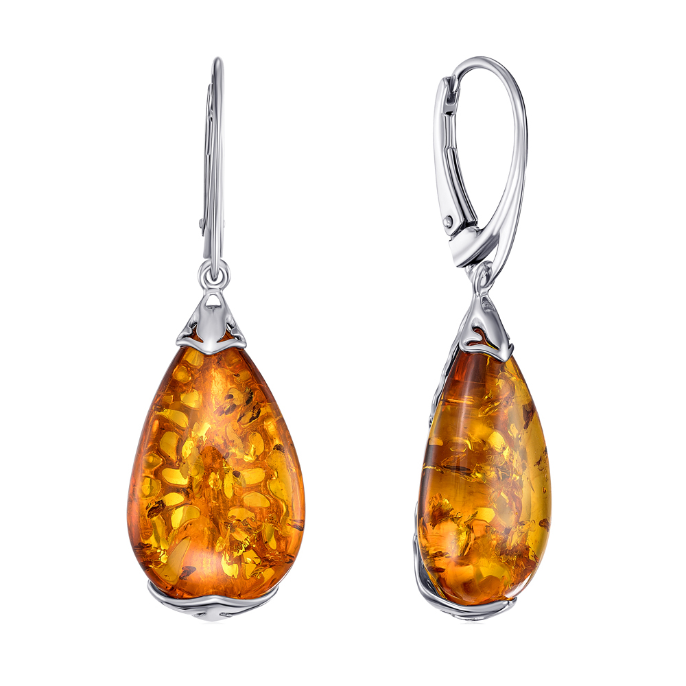 

Серебряные серьги с янтарем 000146436