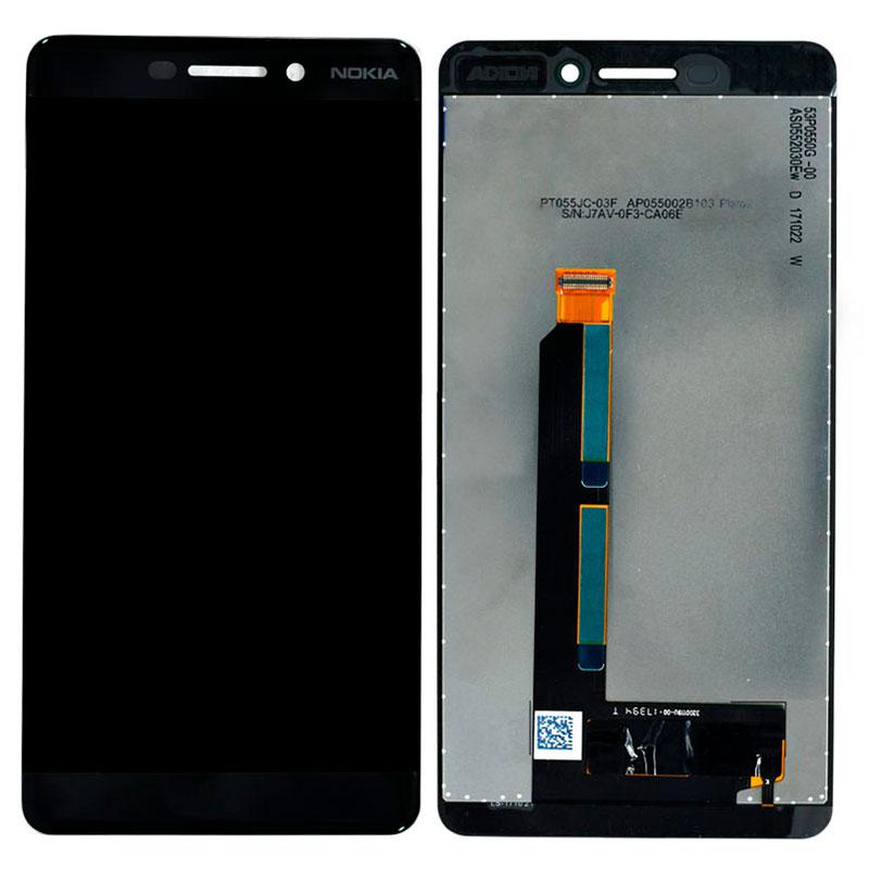 

Дисплейный модуль / экран (дисплей + Touchscreen) для Nokia 6.1 LCD, Black High Copy