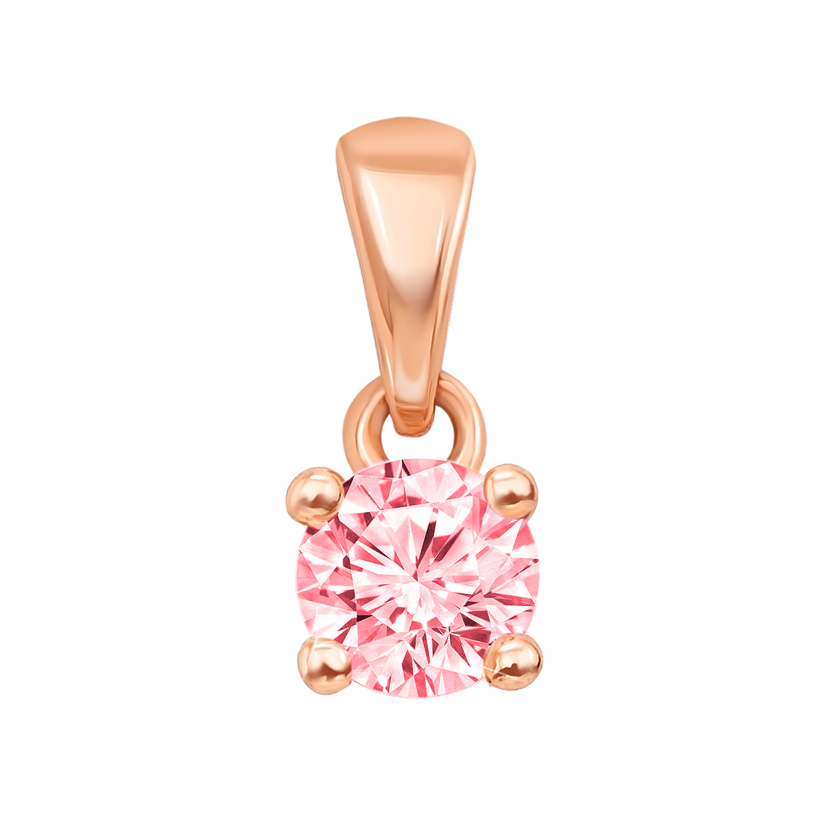 

Кулон из красного золота с розовым кристаллом Swarovski 000135846