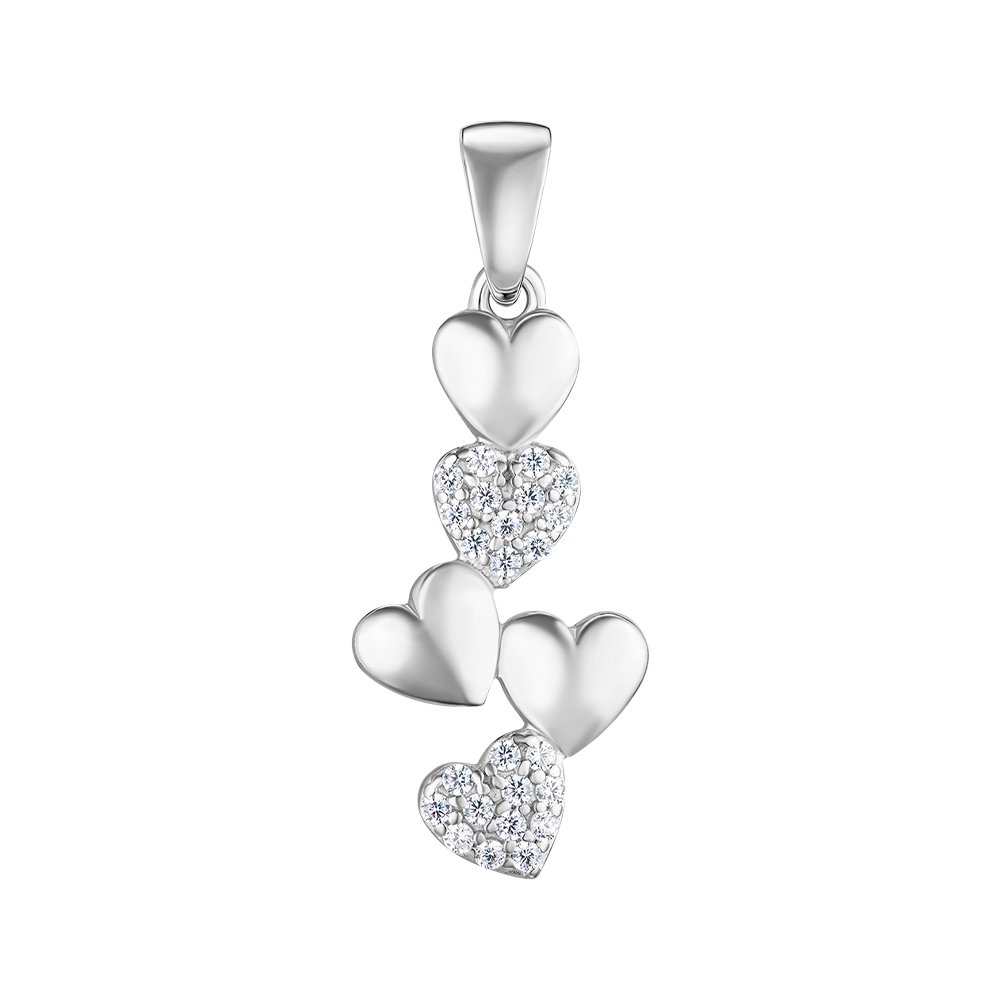 

Серебряная подвеска с фианитами 000148813