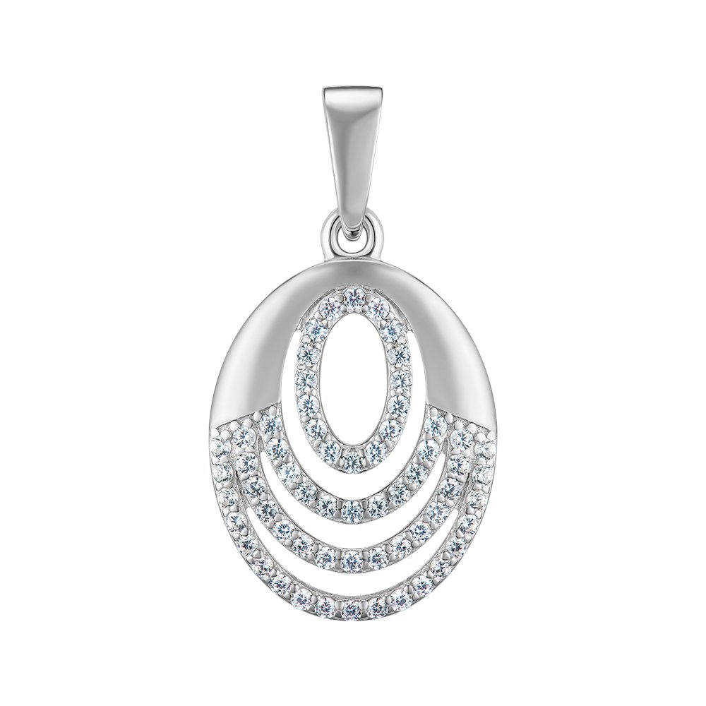 

Серебряная подвеска с фианитами 000148809