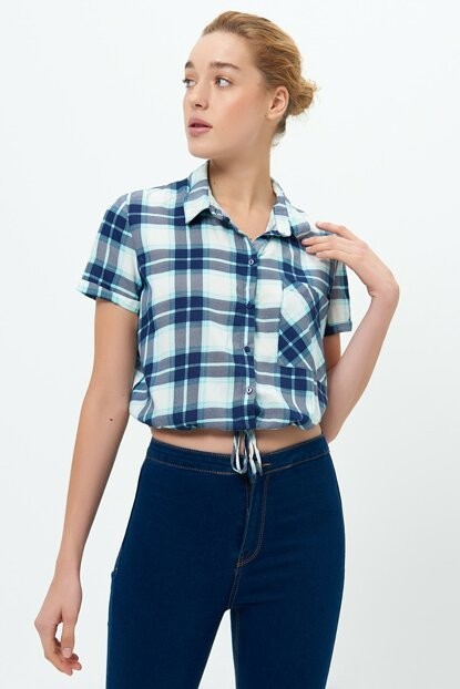 

Рубашка Bershka М синий 4820227781023