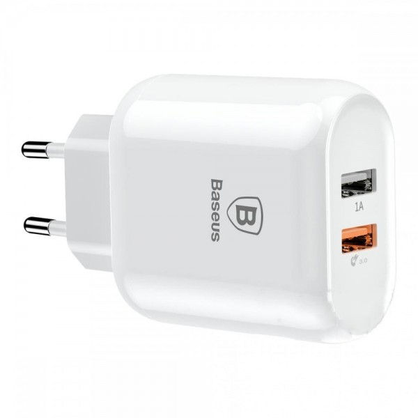 

Сетевое зарядное Baseus CCFS-E02 (2USB/3A) Белый