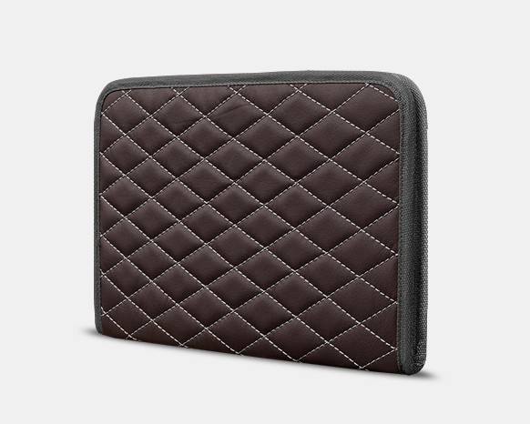 

Органайзер для документов А4 от Carbag Коричневый с cерой строчкой и cерой окантовкой