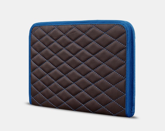 

Органайзер для документов А4 от Carbag Коричневый с синей строчкой и синей окантовкой
