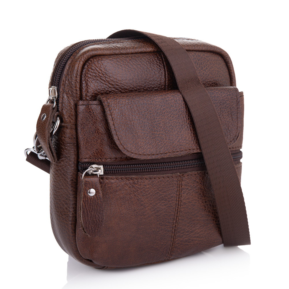 

Сумка кожаная мужская Buffalo Bags 17х18х4 см Коричневый