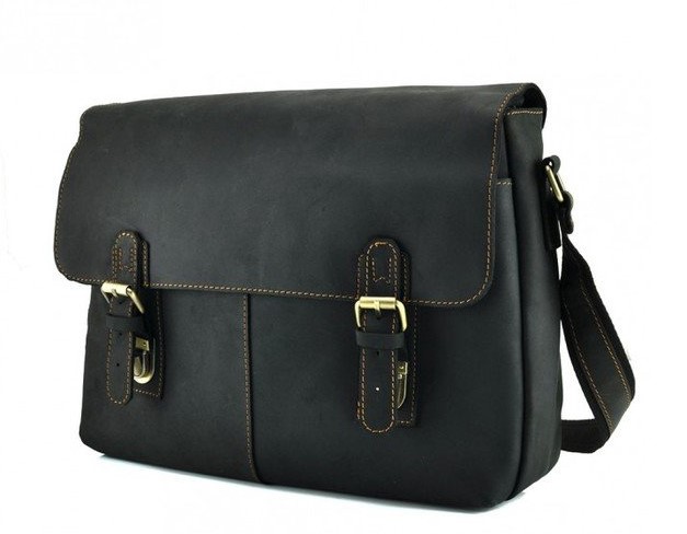 

Сумка кожаная мужская Buffalo Bags 38х28х10 см Черный