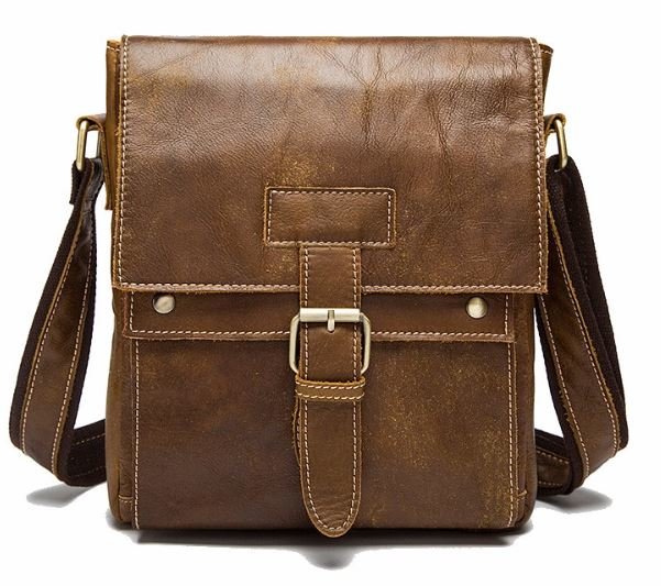 

Сумка кожаная мужская Vintage 23,5х27х6,5 см Коричневый