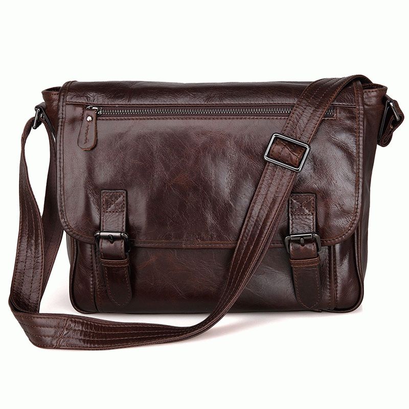 

Сумка кожаная мужская Buffalo Bags 30х24х9 см Коричневый