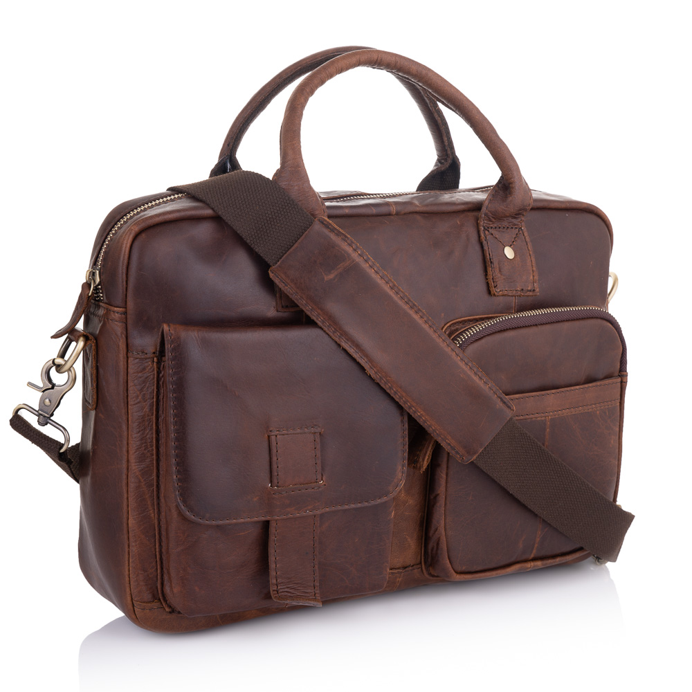 

Кожаный портфель мужской Buffalo Bags 37х26х8 см Коричневый