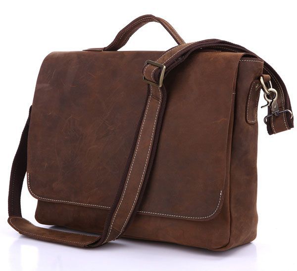 

Кожаный портфель мужской Vintage 38х31х12 см Коричневый