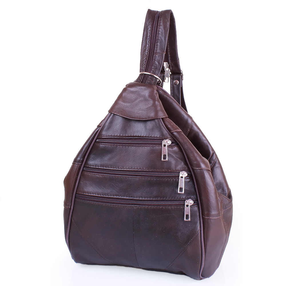 

Кожаный рюкзак женский TuNoNa 26х36х15 см Коричневый