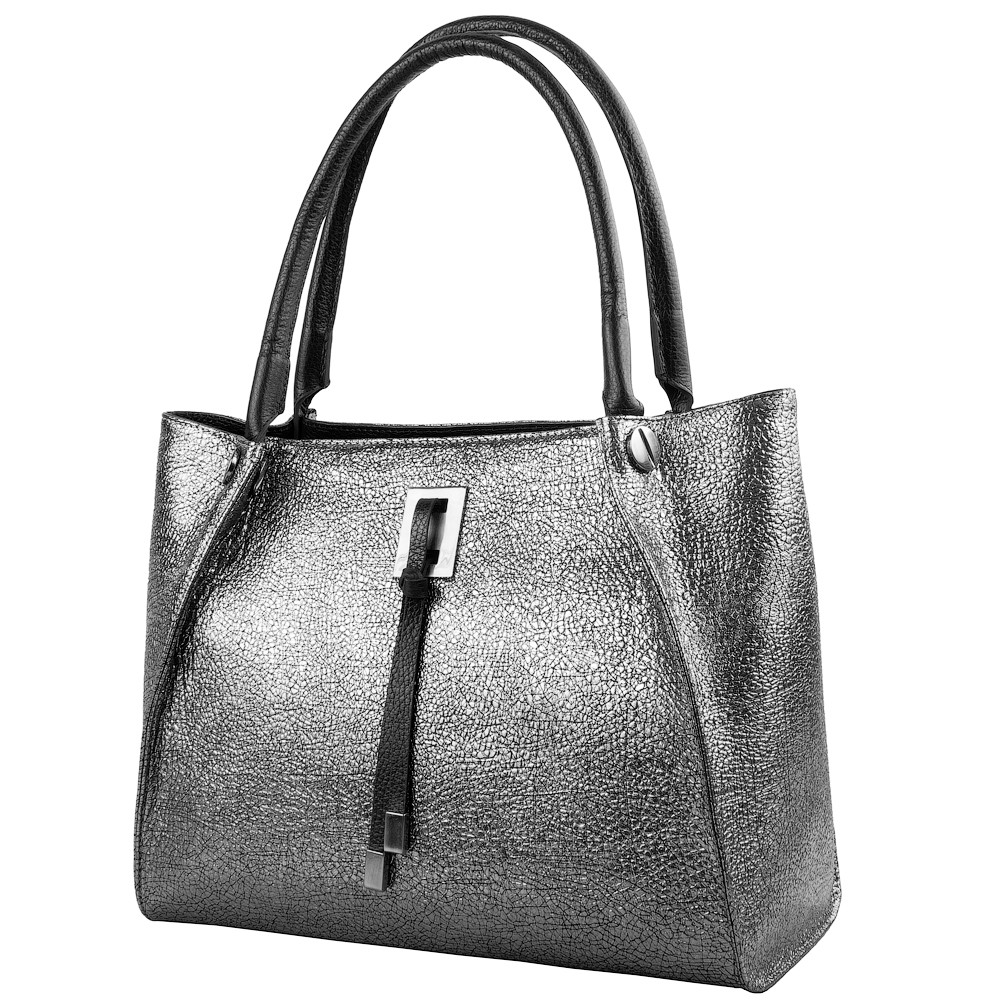 

Кожаная деловая сумка женская Desisan 34,5х28х10,5 см Серебряный