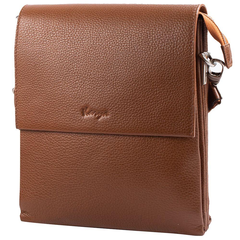 

Кожаная сумка-планшет мужская KARYA 22х26х5 см Коричневый