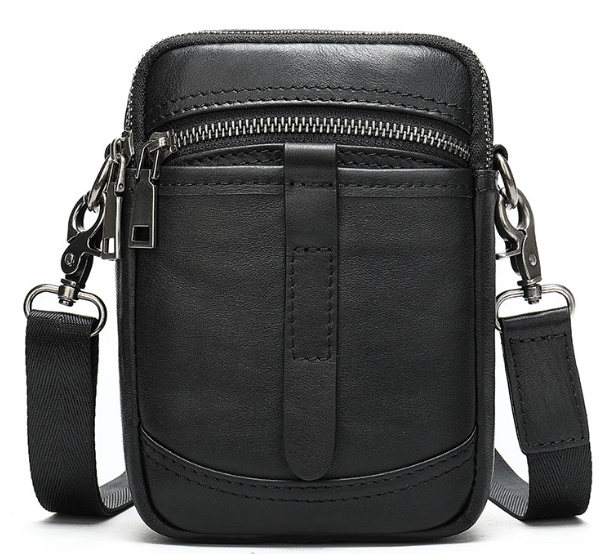 

Сумка кожаная мужская Buffalo Bags 12х18,5х4,5 см Черный