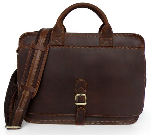 

Сумка кожаная мужская Vintage 38х29х10 см Коричневый