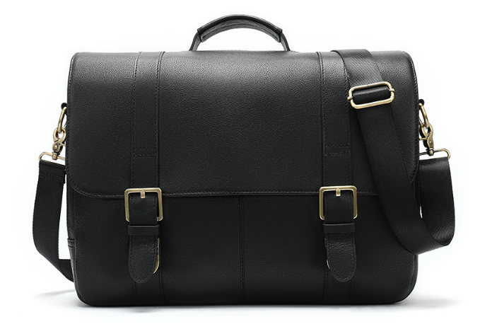 

Кожаный портфель мужской Buffalo Bags 39х30х11 см Черный