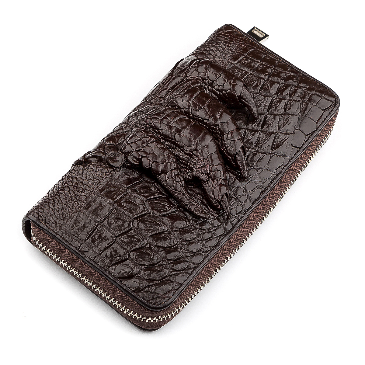 

Кожаный клатч мужской CROCODILE LEATHER 19,5х10х2,5 см Коричневый