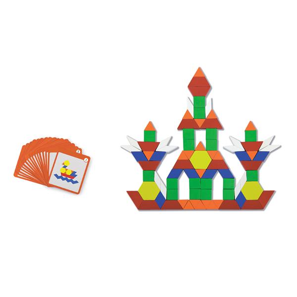 

Геометрическая мозаика Viga Toys на магнитах с карточками, 102 эл. (50669)