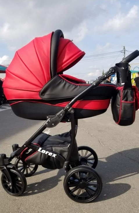 

Детская коляска 2в1 Lorex Black/Red