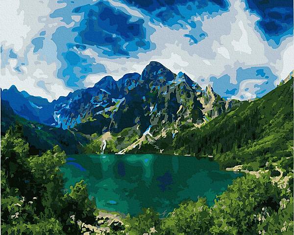 

Живопись по номерам "Горное озеро" Rainbow Art (GX40316)
