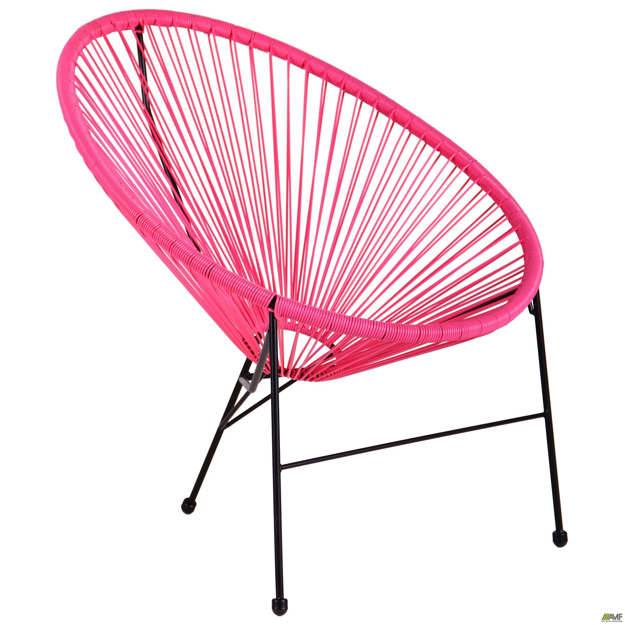 

Стул AMF Acapulco черный, ротанг розовый 519710