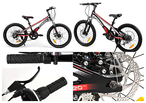 

Детский спортивный велосипед 20’’ «Speedline» магниевая рама (черный с красным) CORSO (MG-29535)