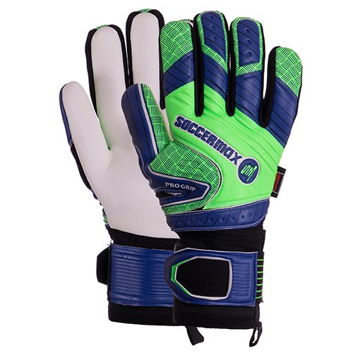 

Перчатки вратарские Soccermax GK-021 FDSO 8 Сине-салатовый (57508114)