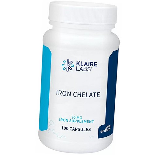 

Хелат Железа, Iron Chelate 30, Klaire Labs 100капс (36517007)