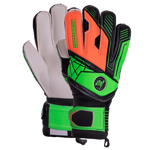 

Перчатки вратарские Soccermax GK-009 FDSO 10 Салатово-оранжево-черный (57508105)