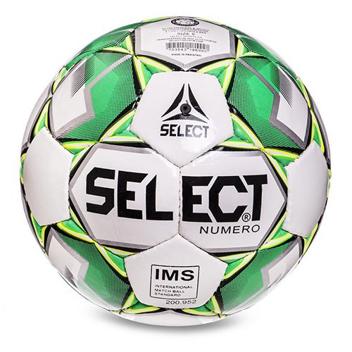 

Мяч футбольный Select ST Numero 10-IMS FB-2983 FDSO №5 Бело-зеленый (57508133)