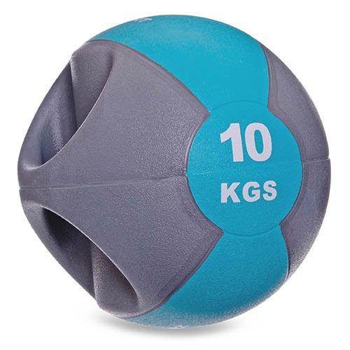 

Мяч медицинский медбол с двумя рукоятками Modern FI-2619 Zelart 10кг Серо-синий (56363018)