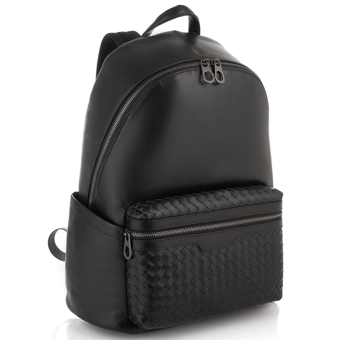 

Мужской кожаный рюкзак с плетением Tiding Bag B3-8608A