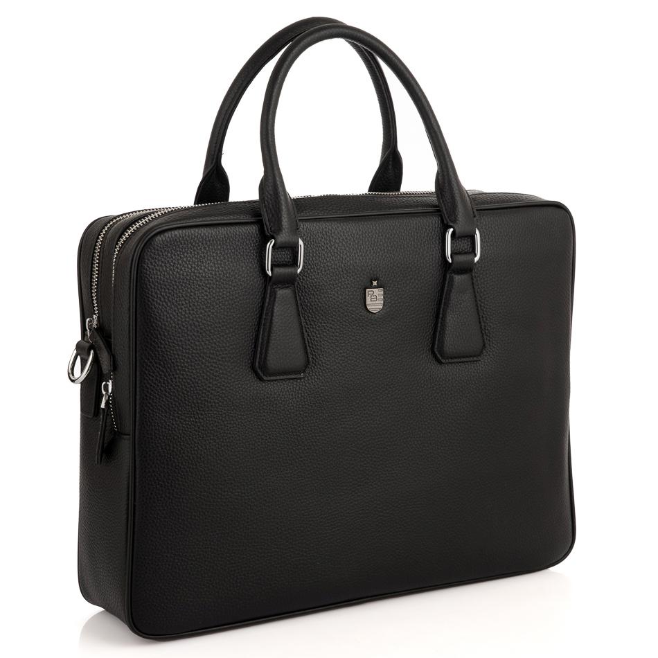 

Сумка для ноутбука кожаная мужская черная Royal Bag RB29-9020-6A