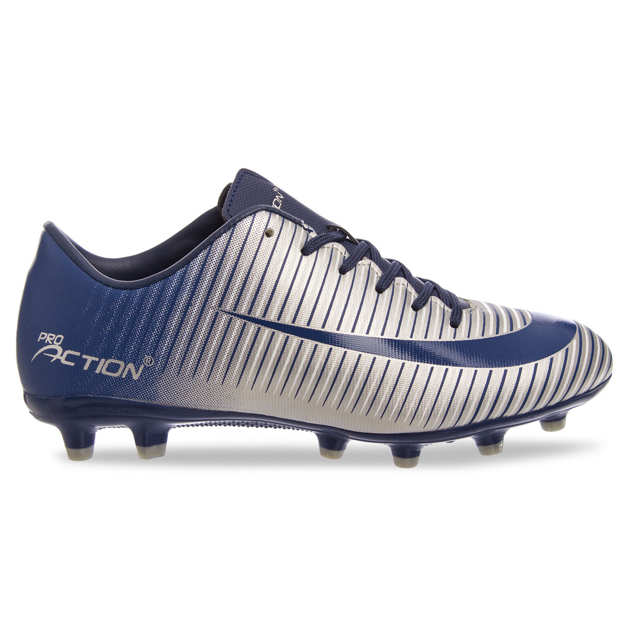 

Бутсы футбольные Pro Action Sprinter VL17562-TPU размер 32 Blue-Silver