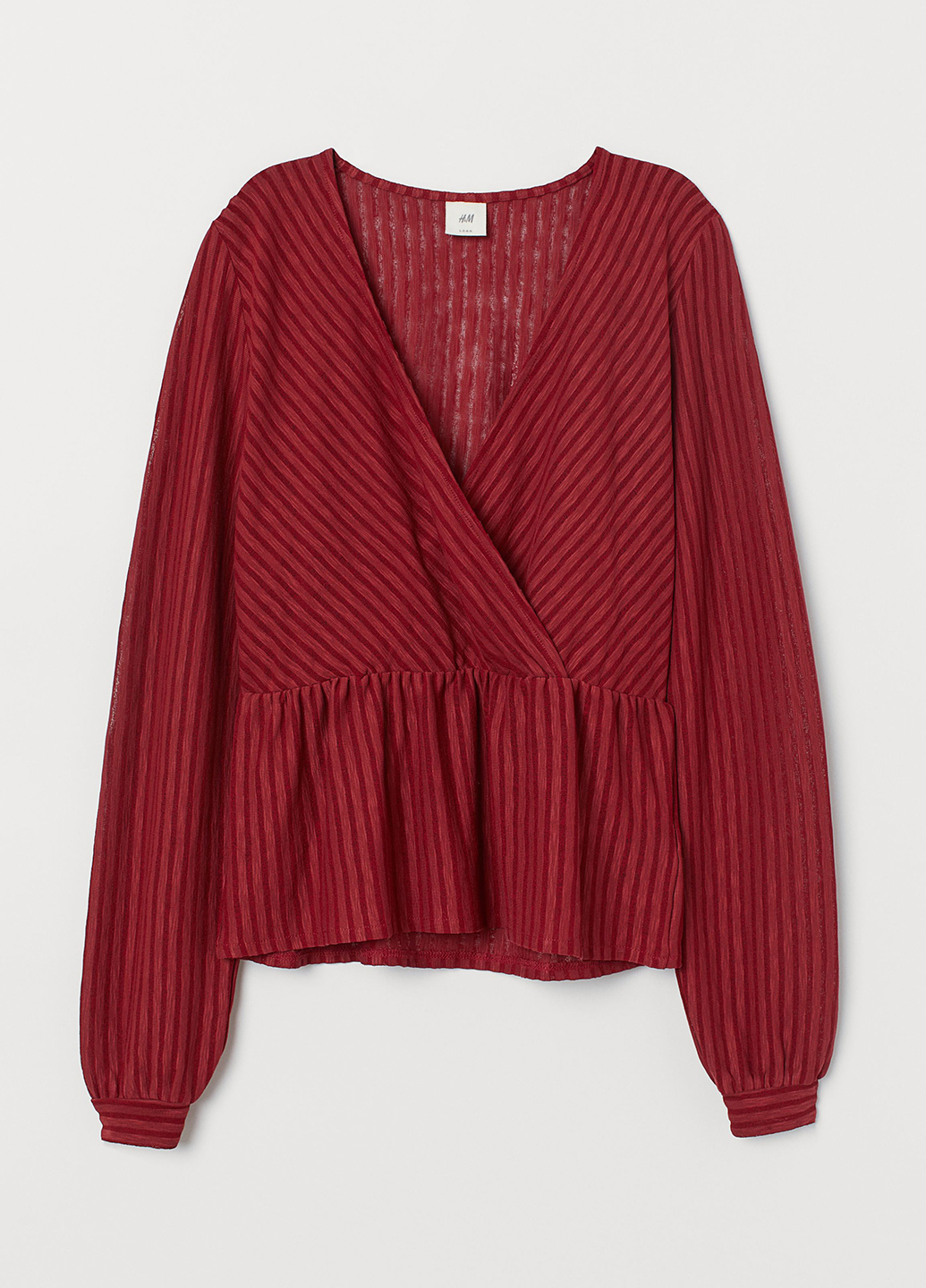 

Блузка H&M S Бордовый 0768610_полос_01